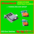 types of door latch, spring loaded sliding door latch switches for garage, cabinet and truck, door latching micro switch